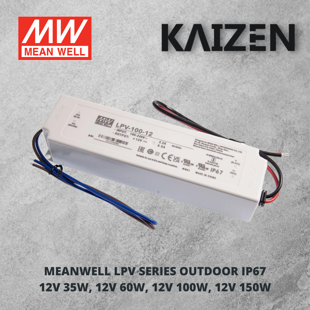 12v MEANWELL LPV LED Power Supply Outdoor IP67