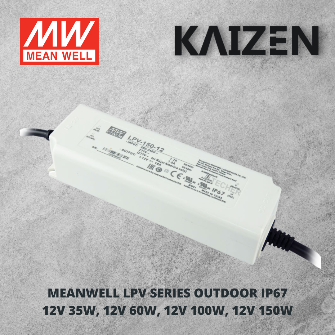 12v MEANWELL LPV LED Power Supply Outdoor IP67