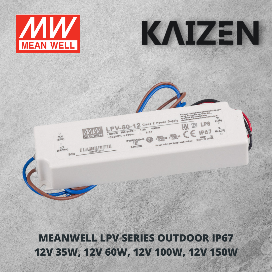 12v MEANWELL LPV LED Power Supply Outdoor IP67
