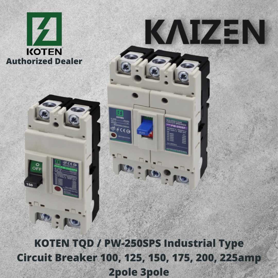 KOTEN TQD PW-250SPS Industrial Type Circuit Breaker 100-225amp 2P 3P