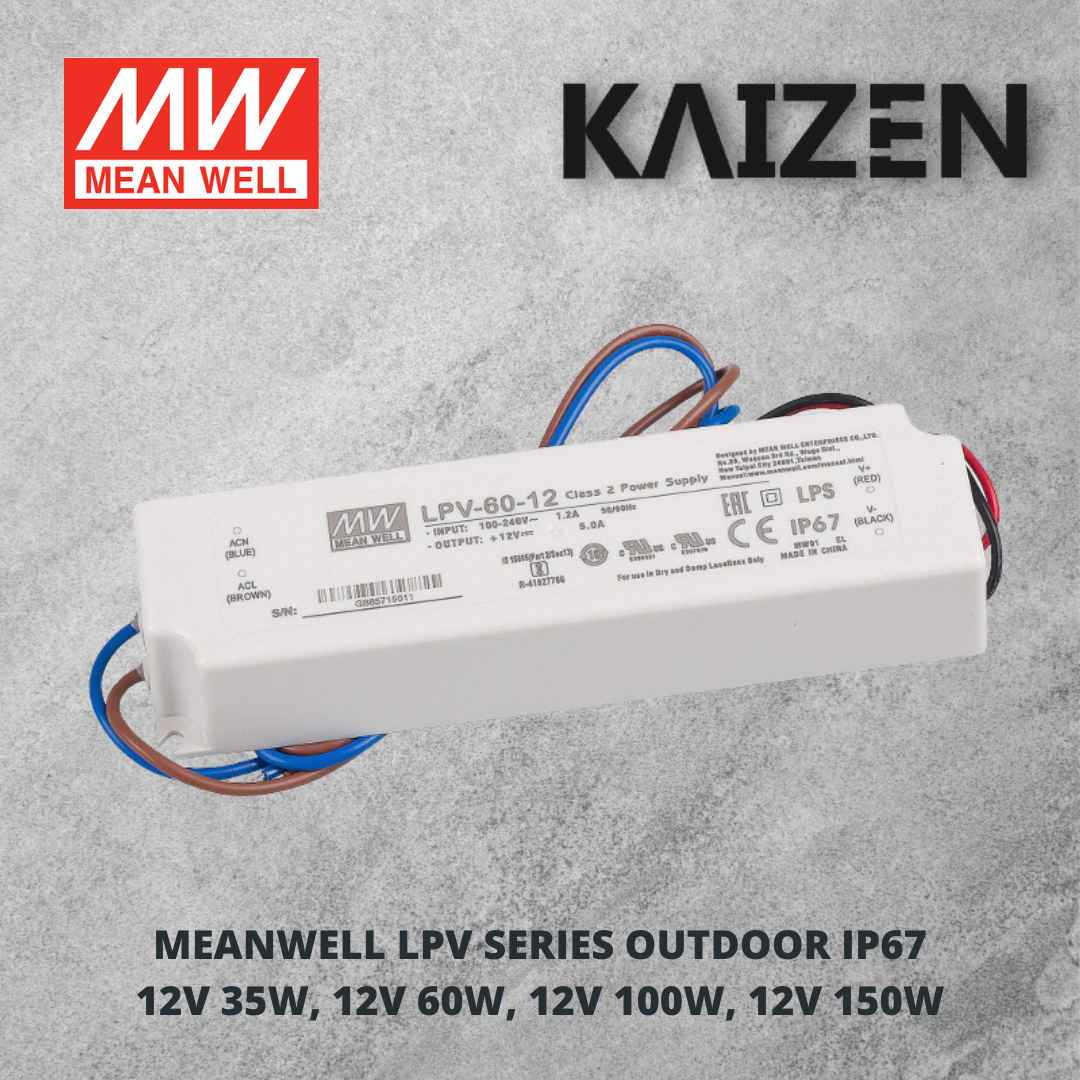 12v MEANWELL LPV LED Power Supply Outdoor IP67
