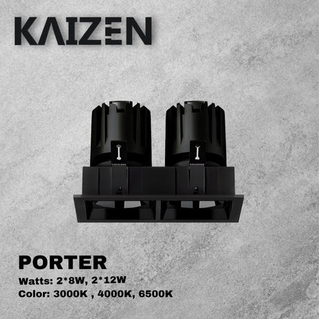 Kaizen PORTER LED Down Light Twin Head