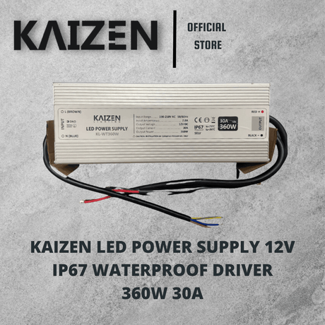 KAIZEN 12V 24V LED POWER SUPPLY WATERPROOF IP67