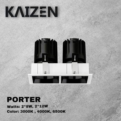 Kaizen PORTER LED Down Light Twin Head