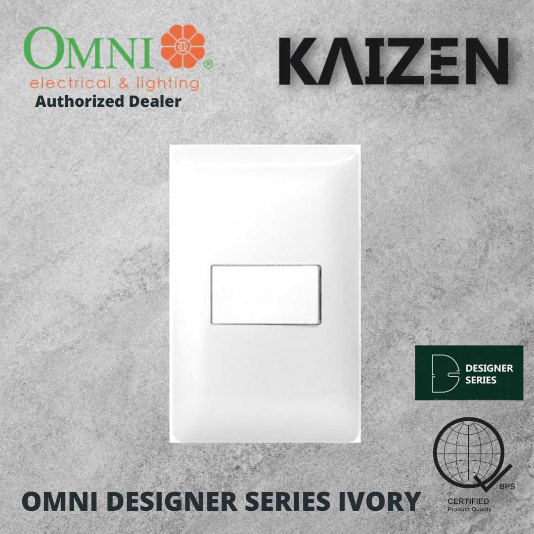 Omni Designer Series IVORY 1 Way 3 Way Switch Set 16A (1GANG, 2GANG, 3GANG)