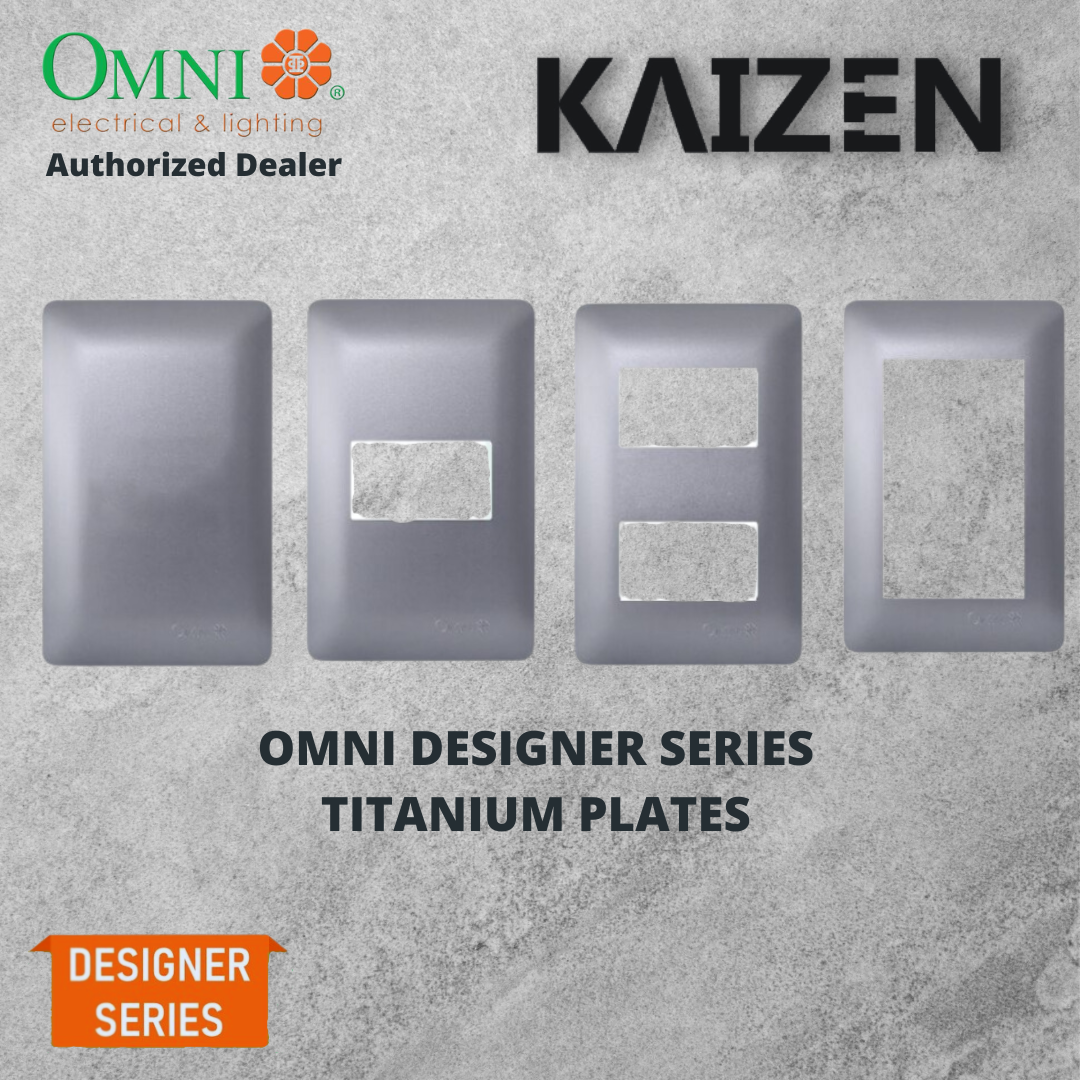 Omni Designer Series TITANIUM Plates Outlet and Switches