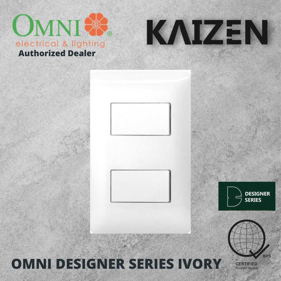 Omni Designer Series IVORY 1 Way 3 Way Switch Set 16A (1GANG, 2GANG, 3GANG)