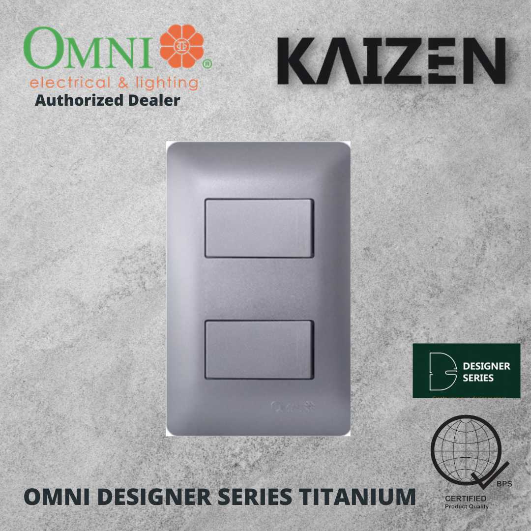 Omni Designer Series TITANIUM 1 Way 3 Way Switch Set 16A (1GANG, 2GANG, 3GANG)