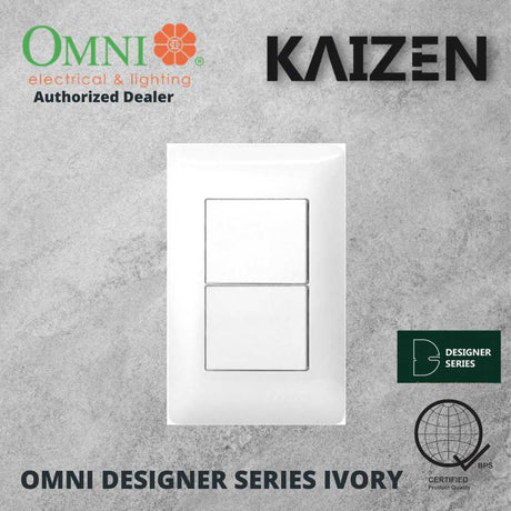 Omni Designer Series IVORY 1 Way 3 Way Switch Set 16A (1GANG, 2GANG, 3GANG)