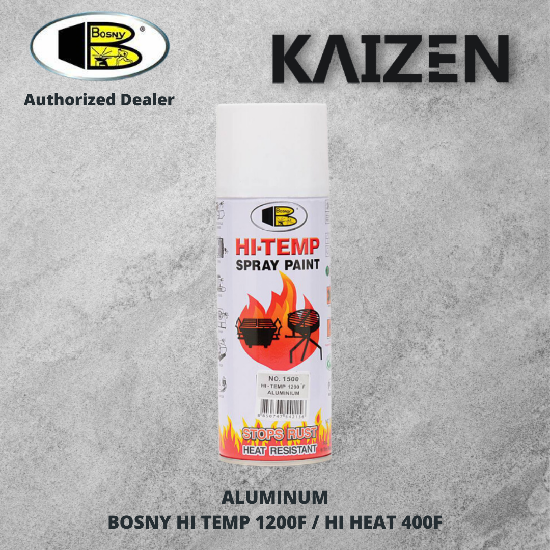 Bosny Hi Temp Hi Heat High Temperature Resistant Spray Paint 1200F / 400F
