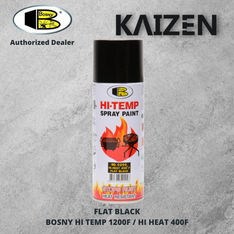 Bosny Hi Temp Hi Heat High Temperature Resistant Spray Paint 1200F / 400F