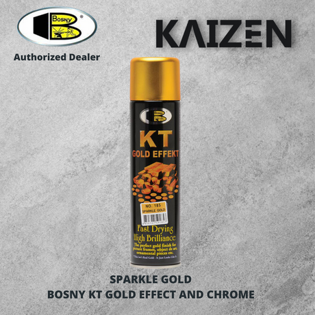 Bosny KT Gold Effect Spray Paint Gold, Metallic Gold, Chrome
