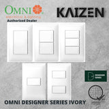 Omni Designer Series IVORY 1 Way 3 Way Switch Set 16A (1GANG, 2GANG, 3GANG)