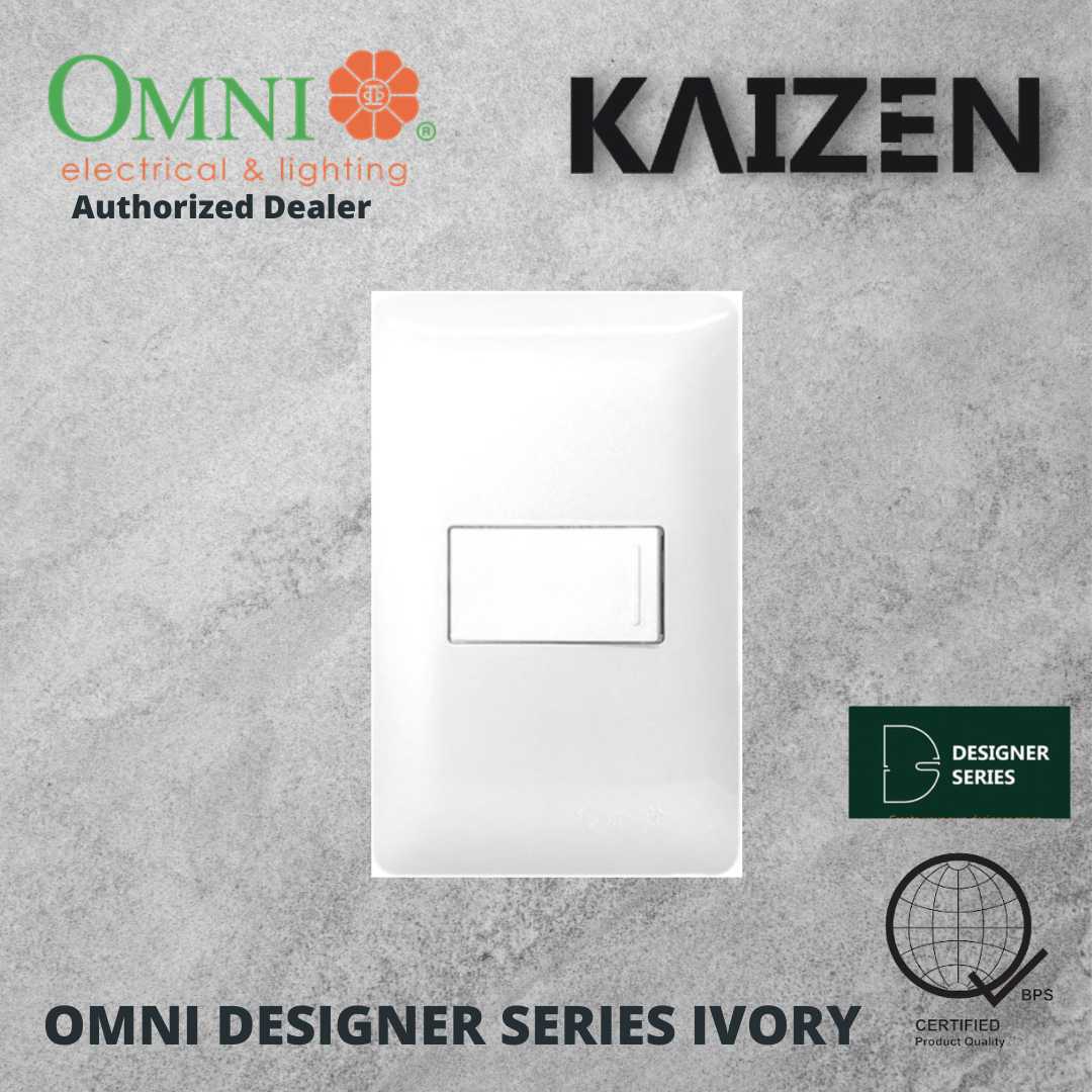 Omni Designer Series IVORY 1 Way 3 Way Switch Set 16A (1GANG, 2GANG, 3GANG)