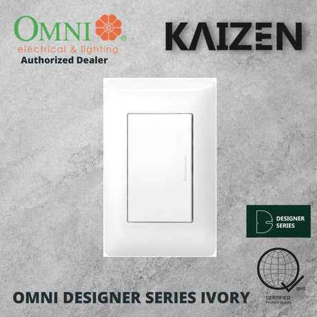 Omni Designer Series IVORY 1 Way 3 Way Switch Set 16A (1GANG, 2GANG, 3GANG)