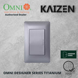 Omni Designer Series TITANIUM 1 Way 3 Way Switch Set 16A (1GANG, 2GANG, 3GANG)