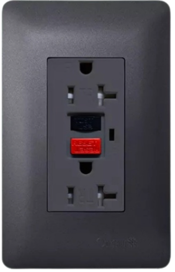 Omni Designer Series GFCI Outlet (Ivory, Titanium, Brass, Graphite ...