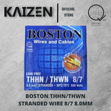 BOSTON THHN/THWN 2.0mm 3.5mm 5.5mm 8.0mm ELECTRICAL STRANDED WIRE 150m Per Box