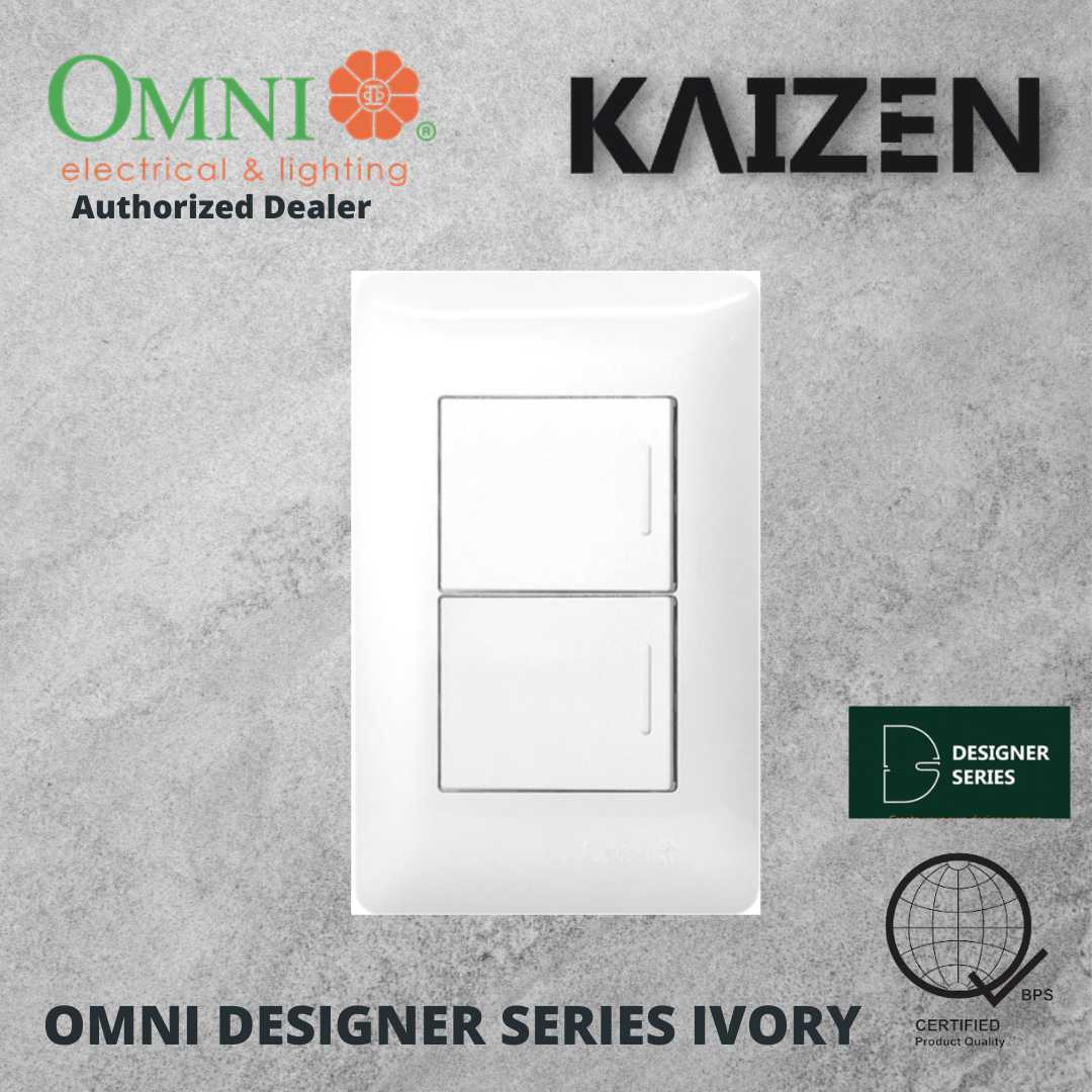 Omni Designer Series IVORY 1 Way 3 Way Switch Set 16A (1GANG, 2GANG, 3GANG)