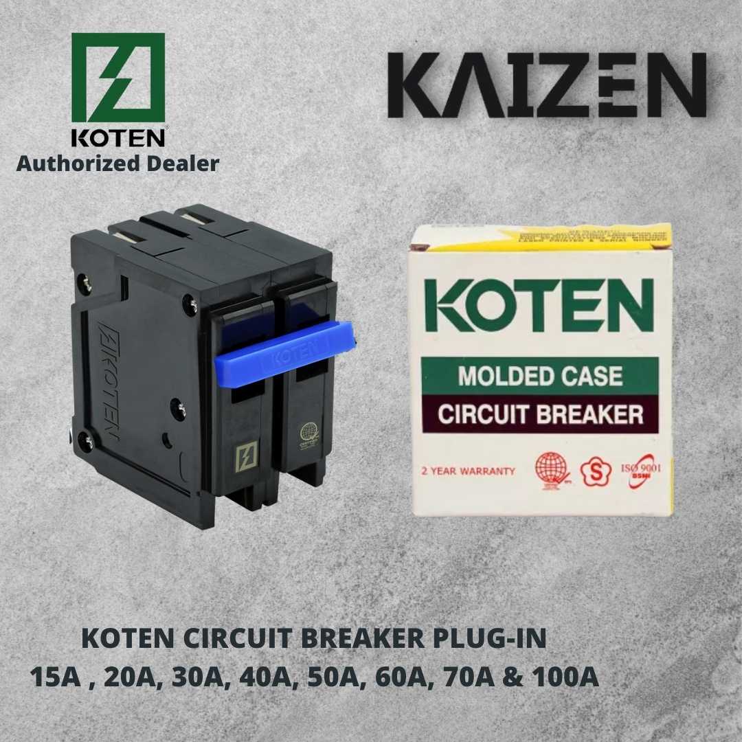 Koten Circuit Breaker 2Pole Plug In Type 15-100 Amp