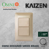 Omni Designer Series BRASS 1 Way 3 Way Switch Set 16A (1GANG, 2GANG, 3GANG)