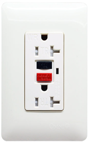 Omni Designer Series GFCI Outlet (Ivory, Titanium, Brass, Graphite)