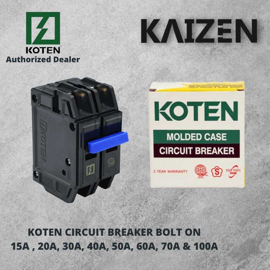 Koten Circuit Breaker 2Pole Bolt On Type 15-100 Amp