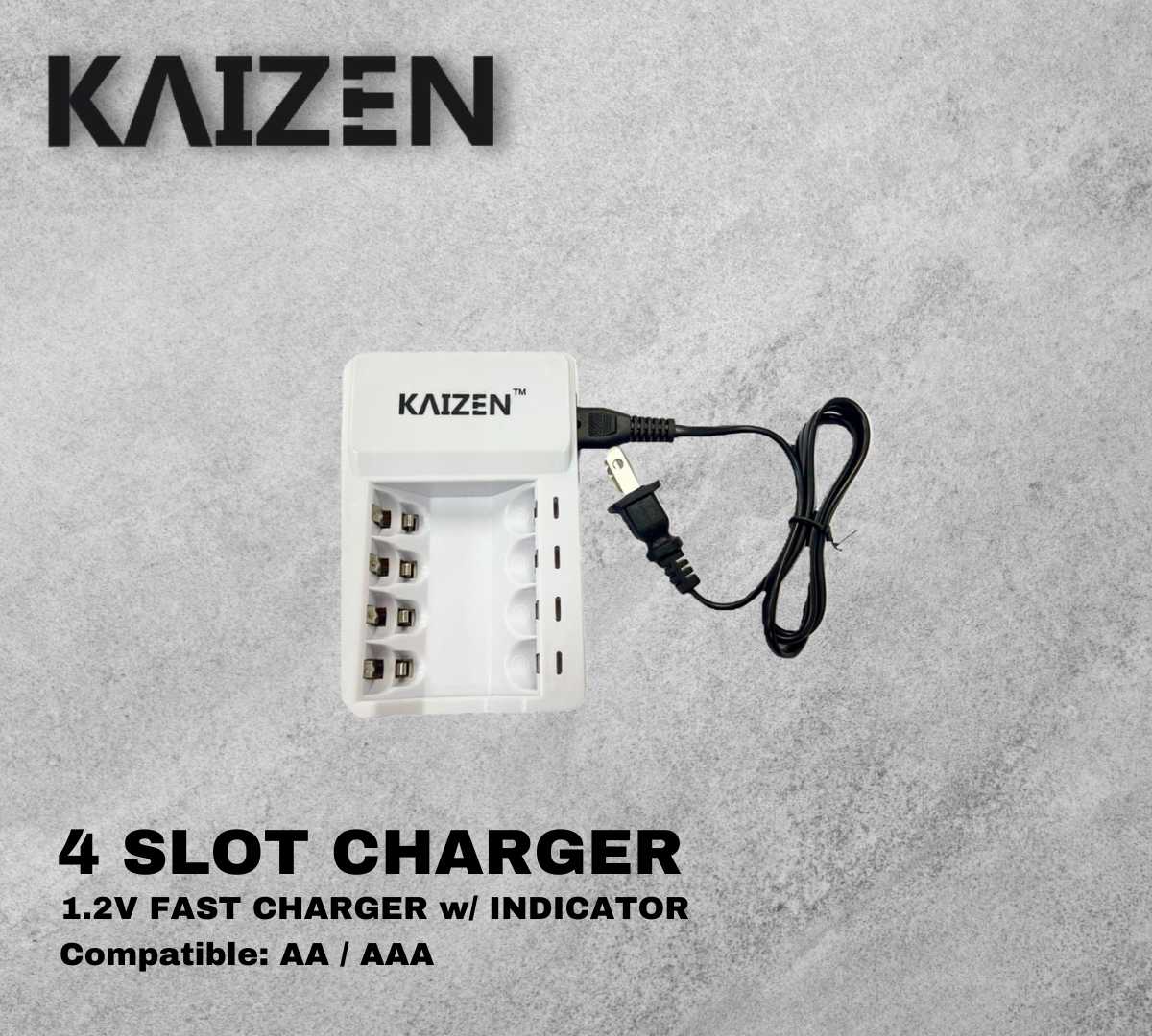 Kaizen 4 Slot Fast Charger AA/AAA Battery