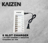 Kaizen 8 Slot Fast Charger AA/AAA Battery