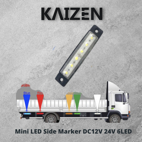 Mini LED Side Marker DC12V 24V 6LED