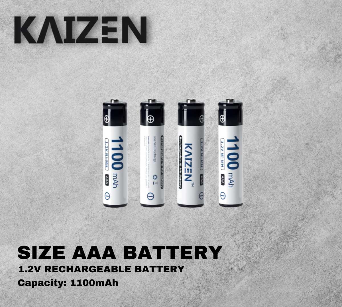 Kaizen AAA 1100mAh Rechargeable Battery