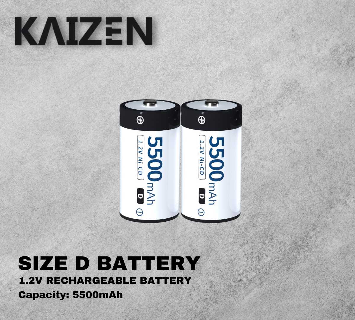 Kaizen 5500 mAh D Type Rechargeable Battery