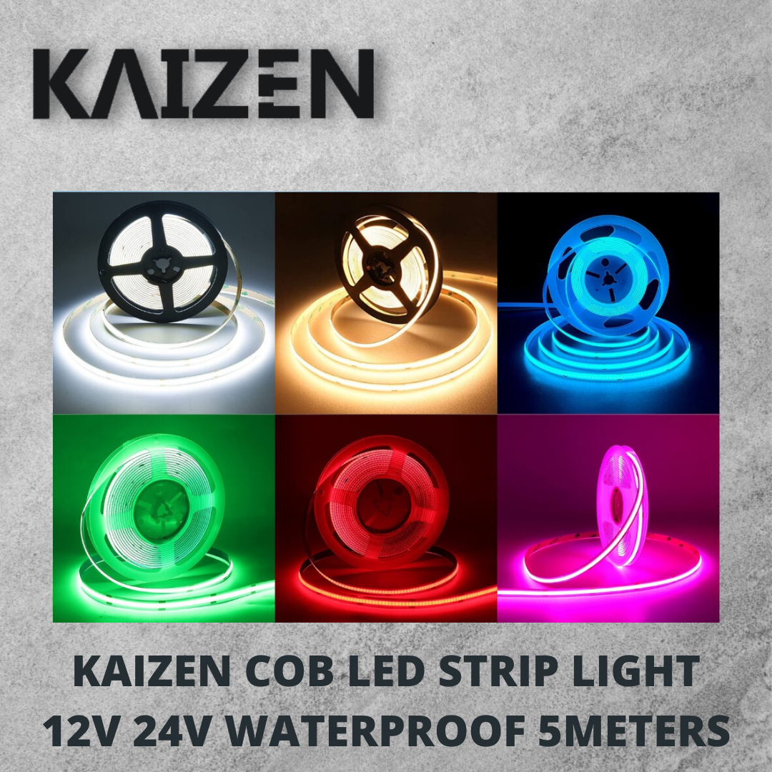 Kaizen 12V 24V LED COB Strip Light IP65 Waterproof