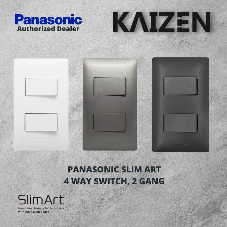Panasonic Slim Art 4 way Switches White, Metallic Gray, Metallic Black ...