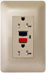 Omni Designer Series GFCI Outlet (Ivory, Titanium, Brass, Graphite)