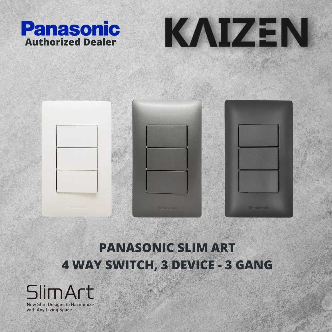 Panasonic Slim Art 4 way Switches White, Metallic Gray, Metallic Black