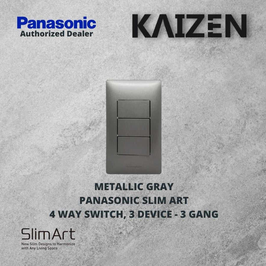 Panasonic Slim Art 4 way Switches White, Metallic Gray, Metallic Black ...