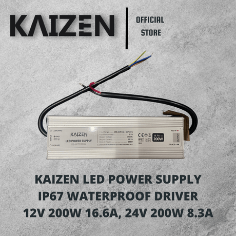 KAIZEN 12V 24V LED POWER SUPPLY WATERPROOF IP67