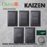 Omni Designer Series GRAPHITE 1 Way 3 Way Switch Set 16A (1GANG, 2GANG, 3GANG)