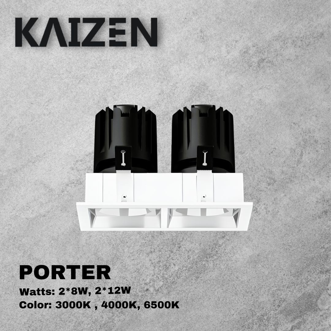 Kaizen PORTER LED Down Light Twin Head