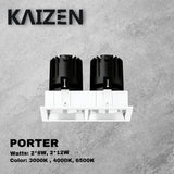 Kaizen PORTER LED Down Light Twin Head