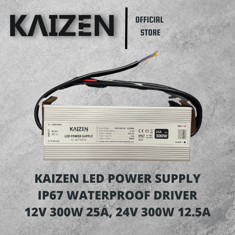 KAIZEN 12V 24V LED POWER SUPPLY WATERPROOF IP67