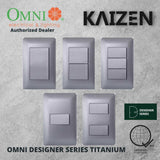 Omni Designer Series TITANIUM 1 Way 3 Way Switch Set 16A (1GANG, 2GANG, 3GANG)