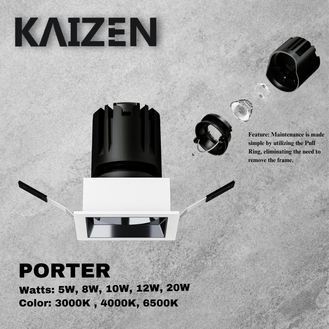 Kaizen PORTER LED Down Light Square