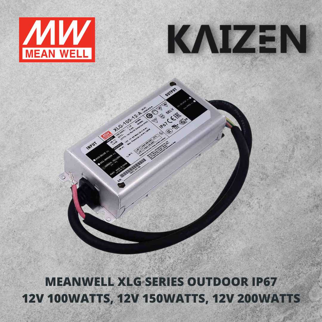 12v MEANWELL XLG LED Power Supply Outdoor IP65