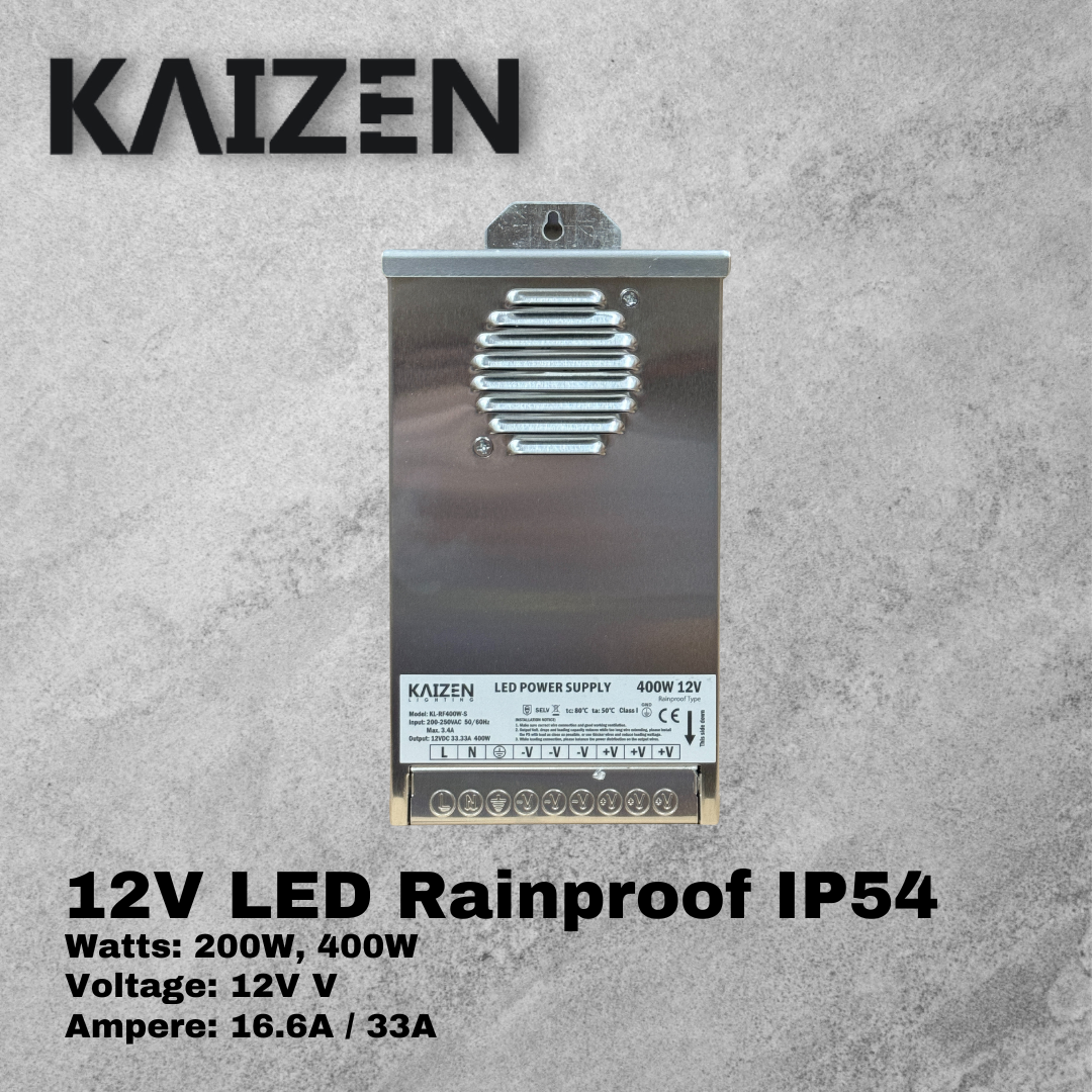 12v KAIZEN LED Power Supply Rainproof IP54