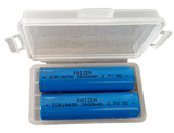 Kaizen 3.7V 18650 2600mAh 15A Rechargeable Battery (2pc) Lithium Ion Battery