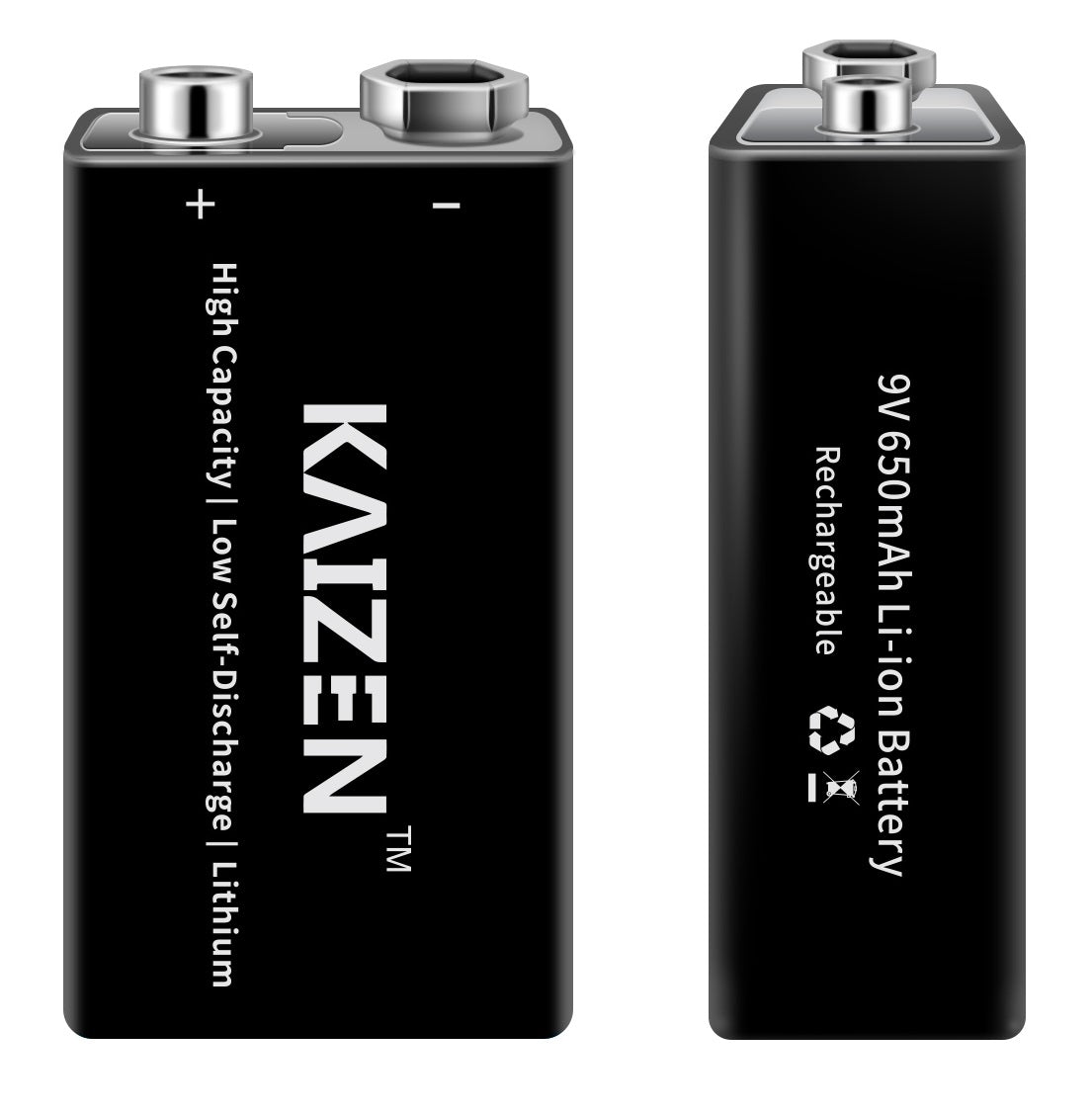 Kaizen Pro Series 9V USB 650mAh Rechargeable Battery